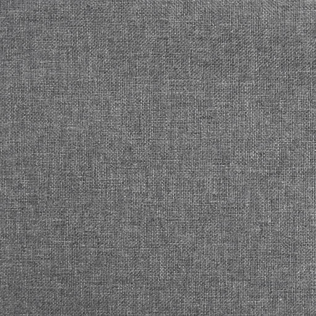 Scaune de bar, 2 buc., gri deschis, material textil