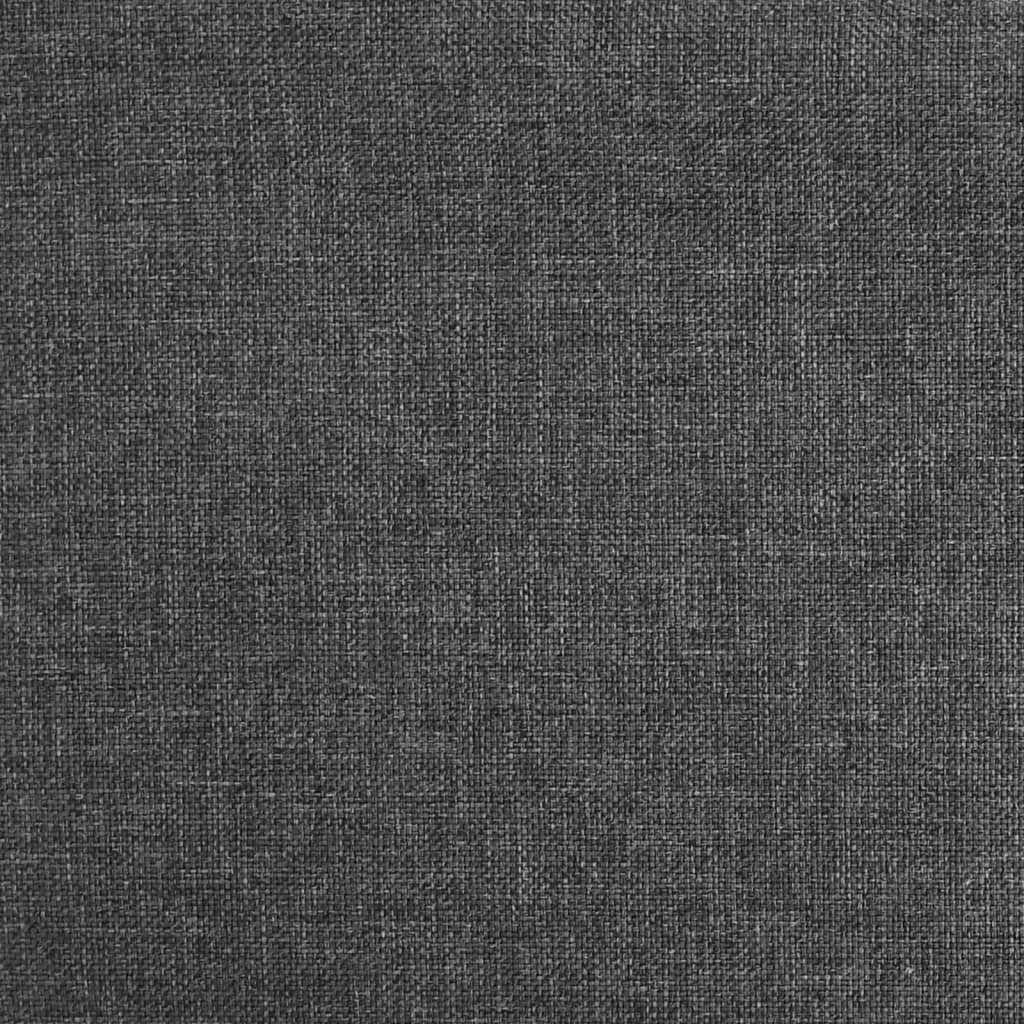 Scaun de bar pivotant, gri închis, material textil