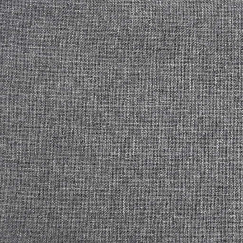 Scaune de bucătărie pivotante, 2 buc., gri deschis, textil