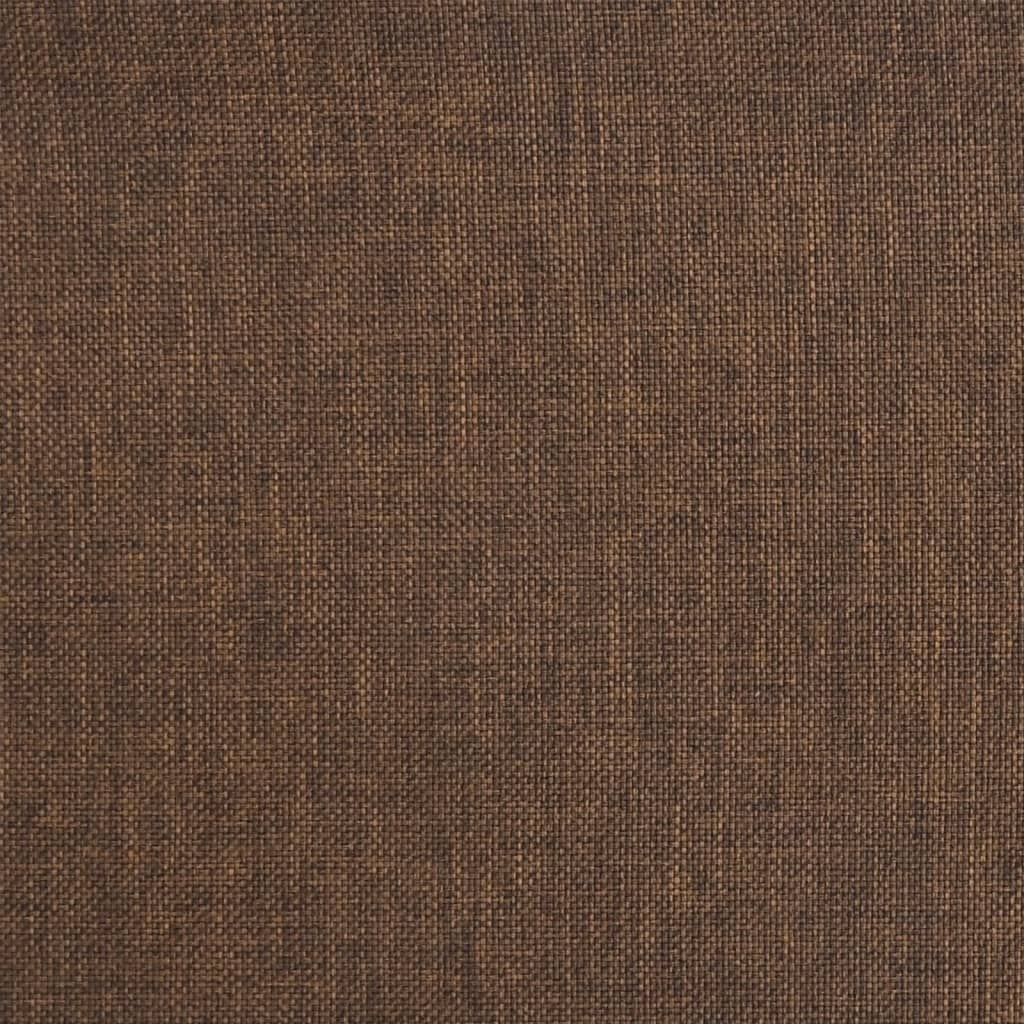 Scaune de bucătărie pivotante, 2 buc., maro, material textil