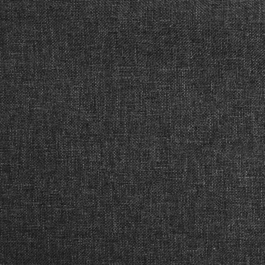 Scaune de bucătărie pivotante, 2 buc., negru, material textil