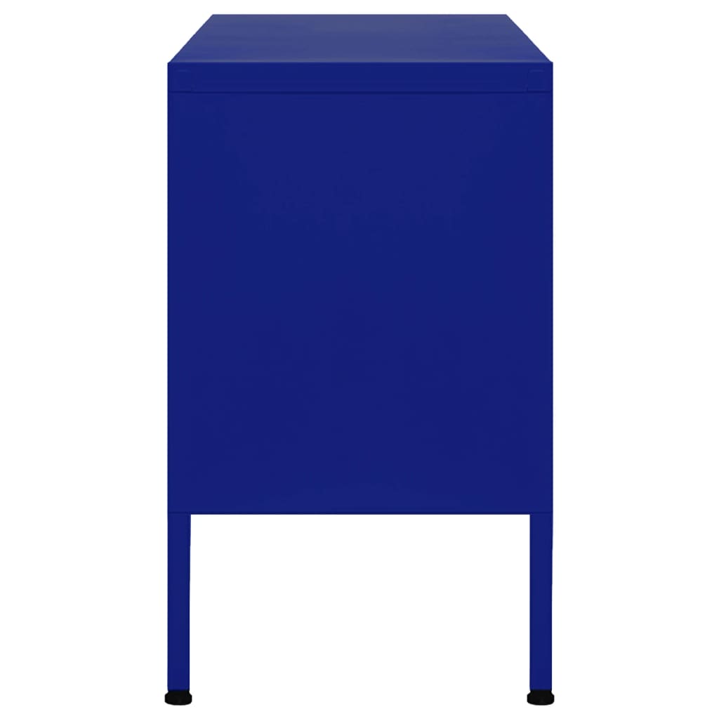 Comodă TV, bleumarin, 105x35x50 cm, oțel
