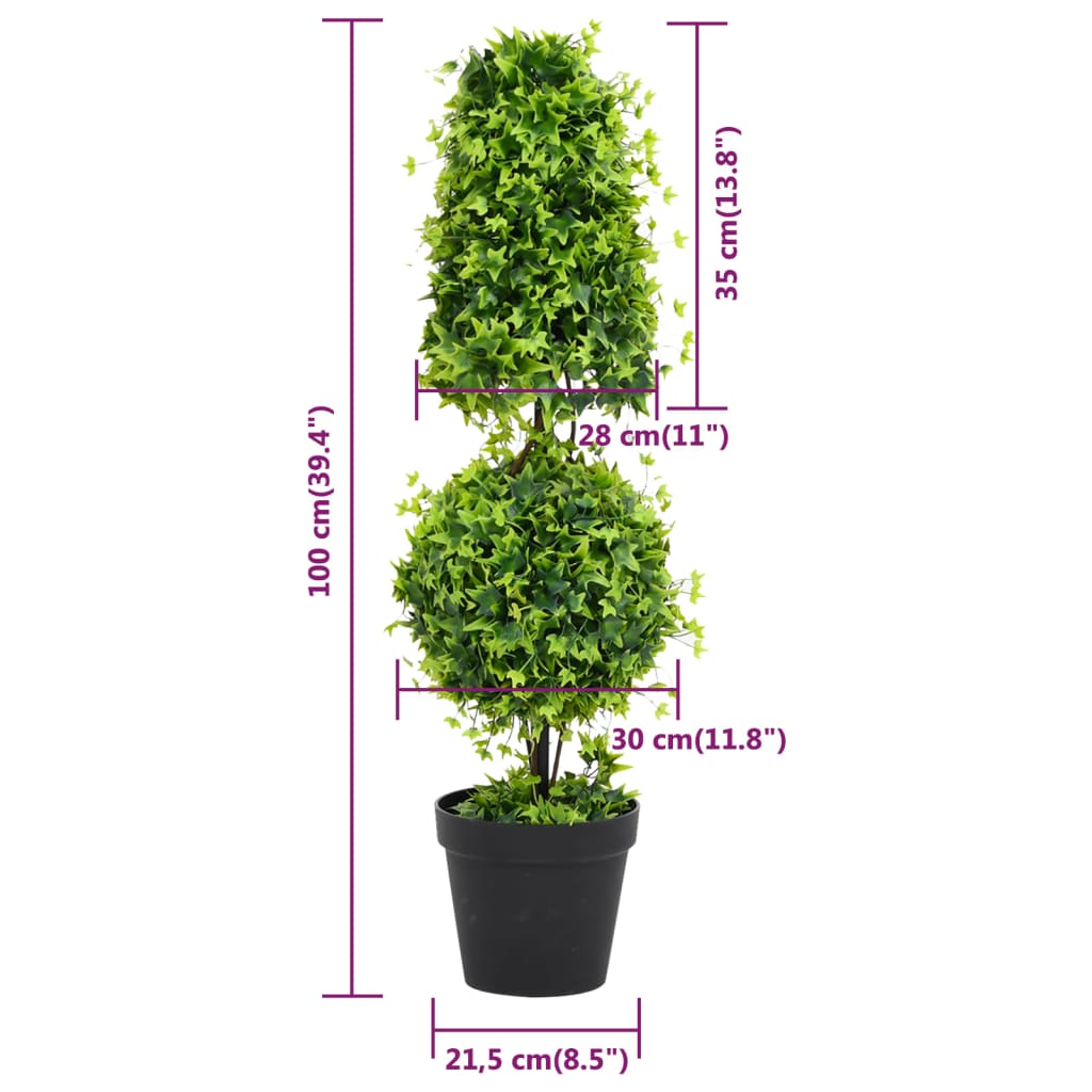 Plantă artificială de cimișir cu ghiveci, verde, 100 cm