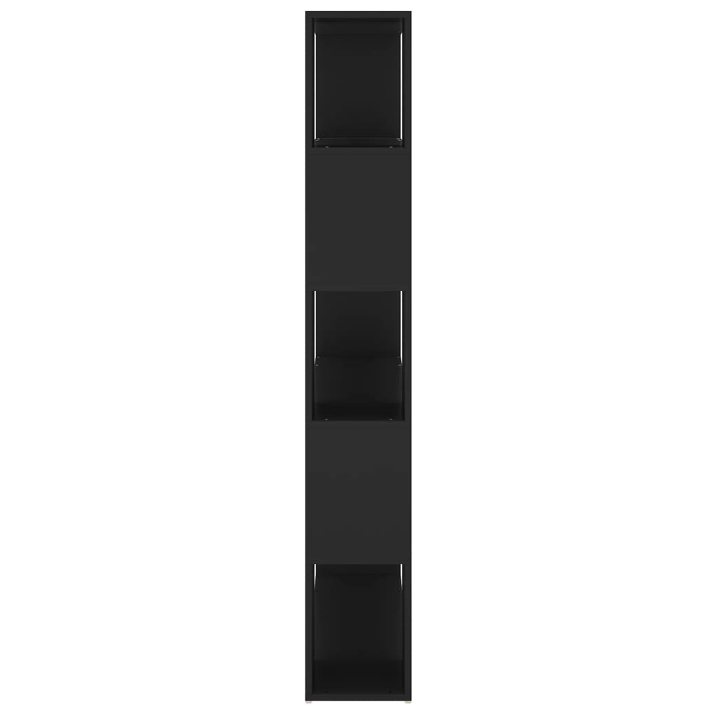 Bibliotecă/Separator cameră, negru, 100x24x155 cm, PAL
