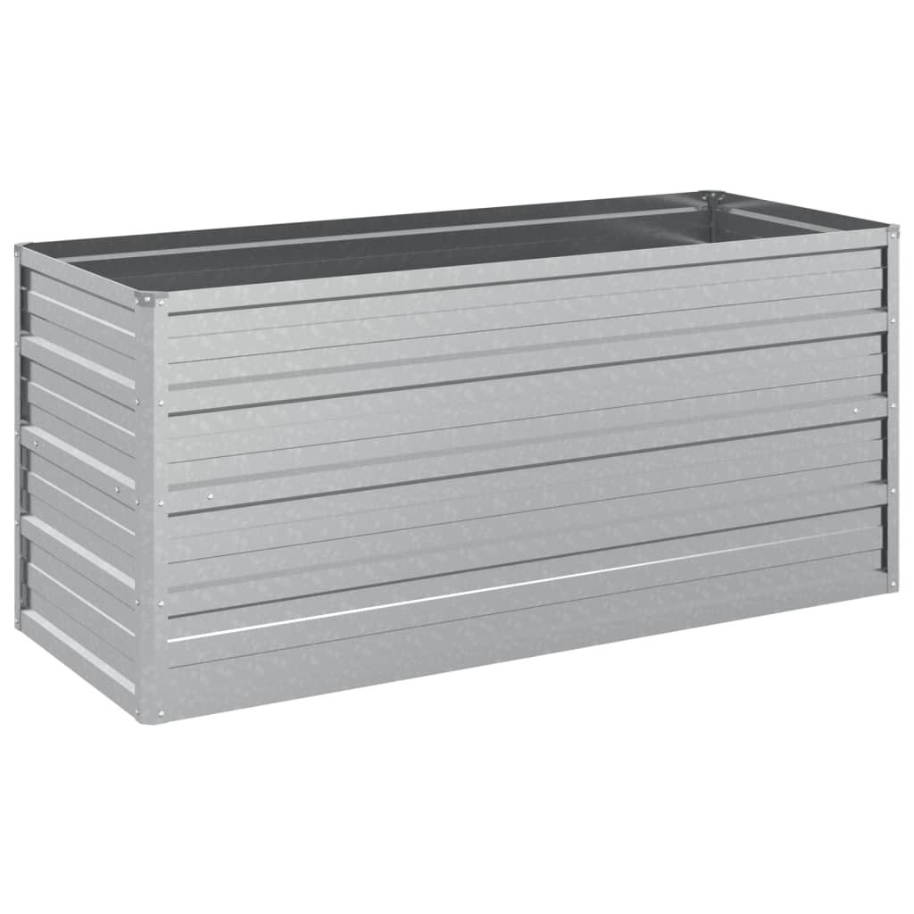 Strat înălțat de grădină argintiu 100x40x45 cm oțel galvanizat