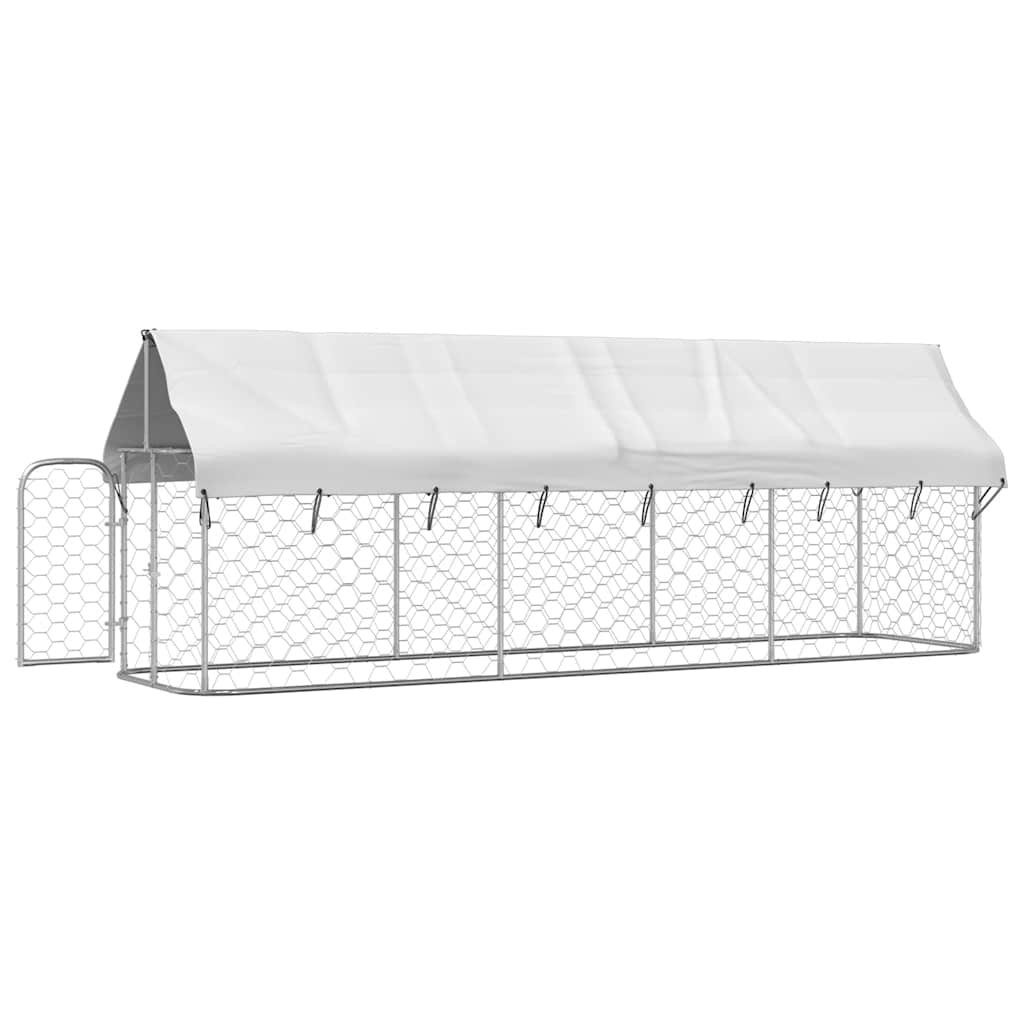 Outdoor dog paddock, with roof, 400x100x150 cm