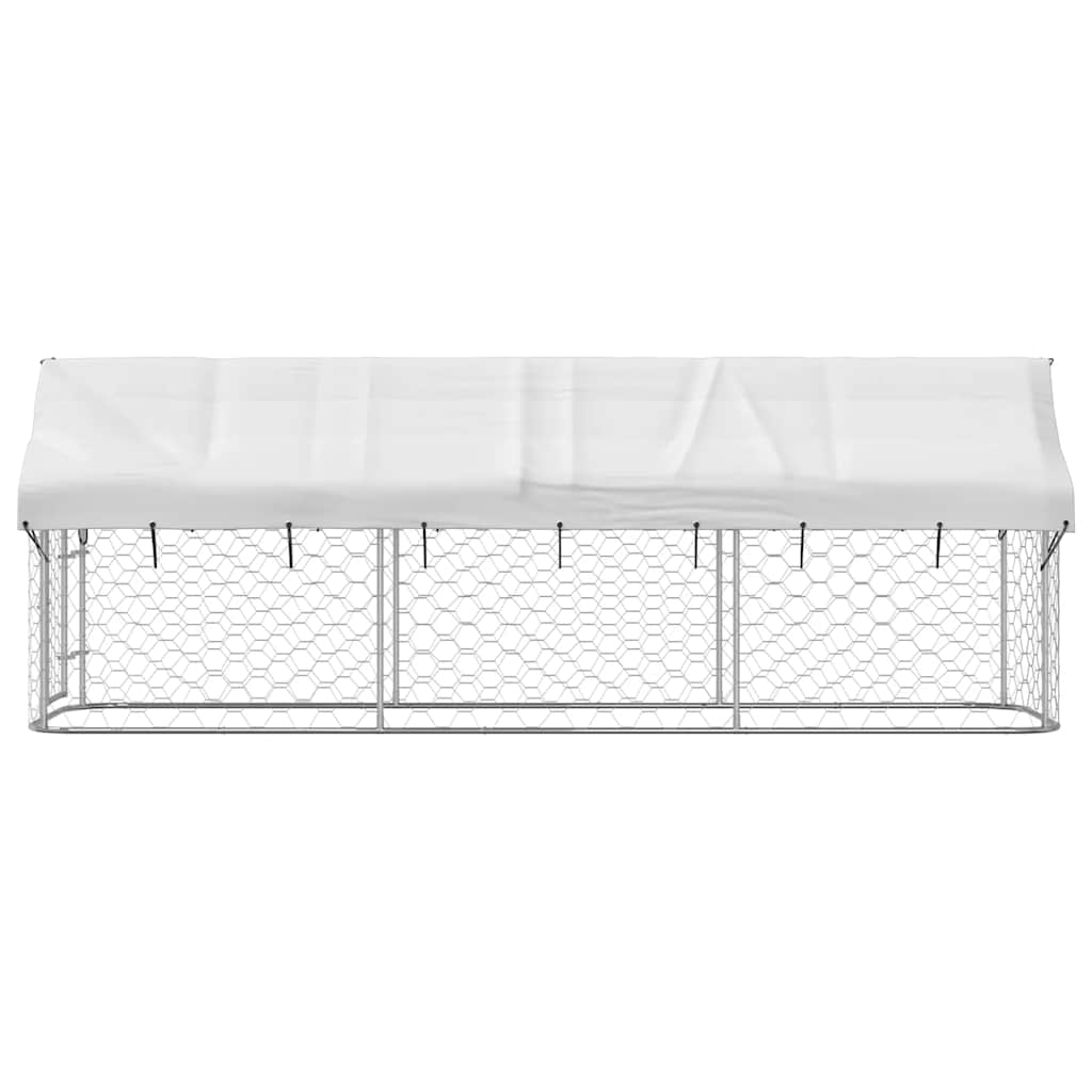 Outdoor dog paddock, with roof, 400x100x150 cm