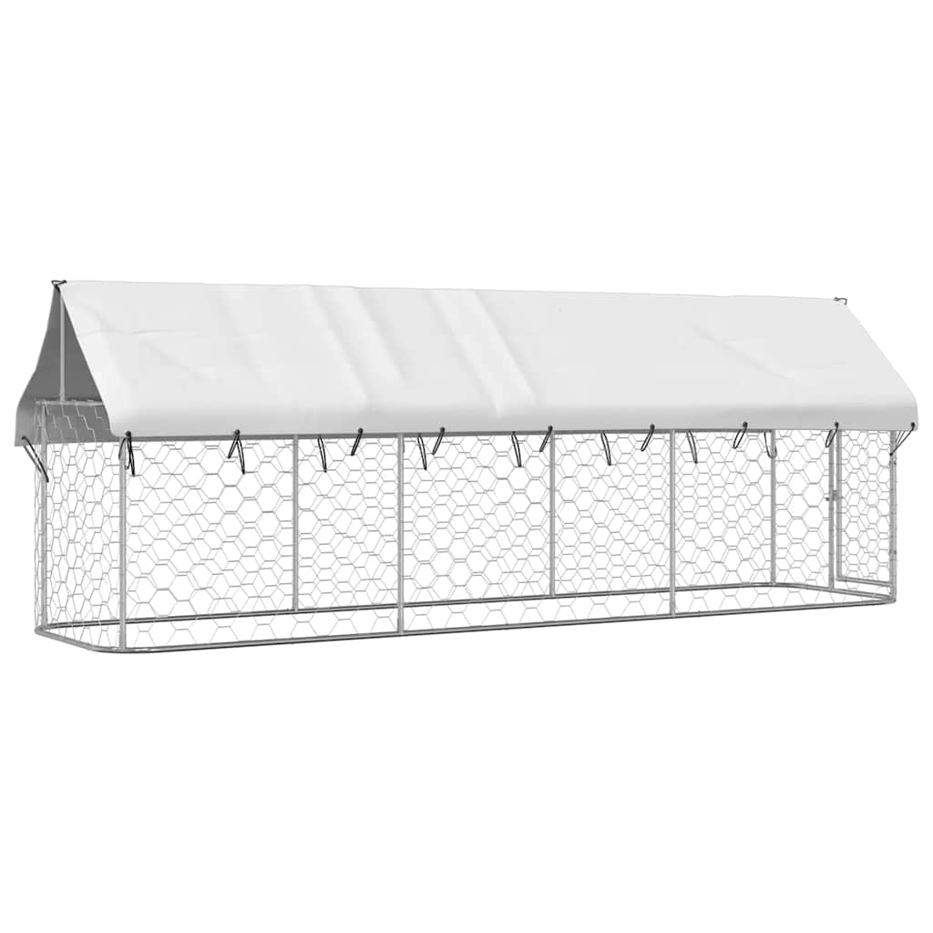 Outdoor dog paddock, with roof, 400x100x150 cm