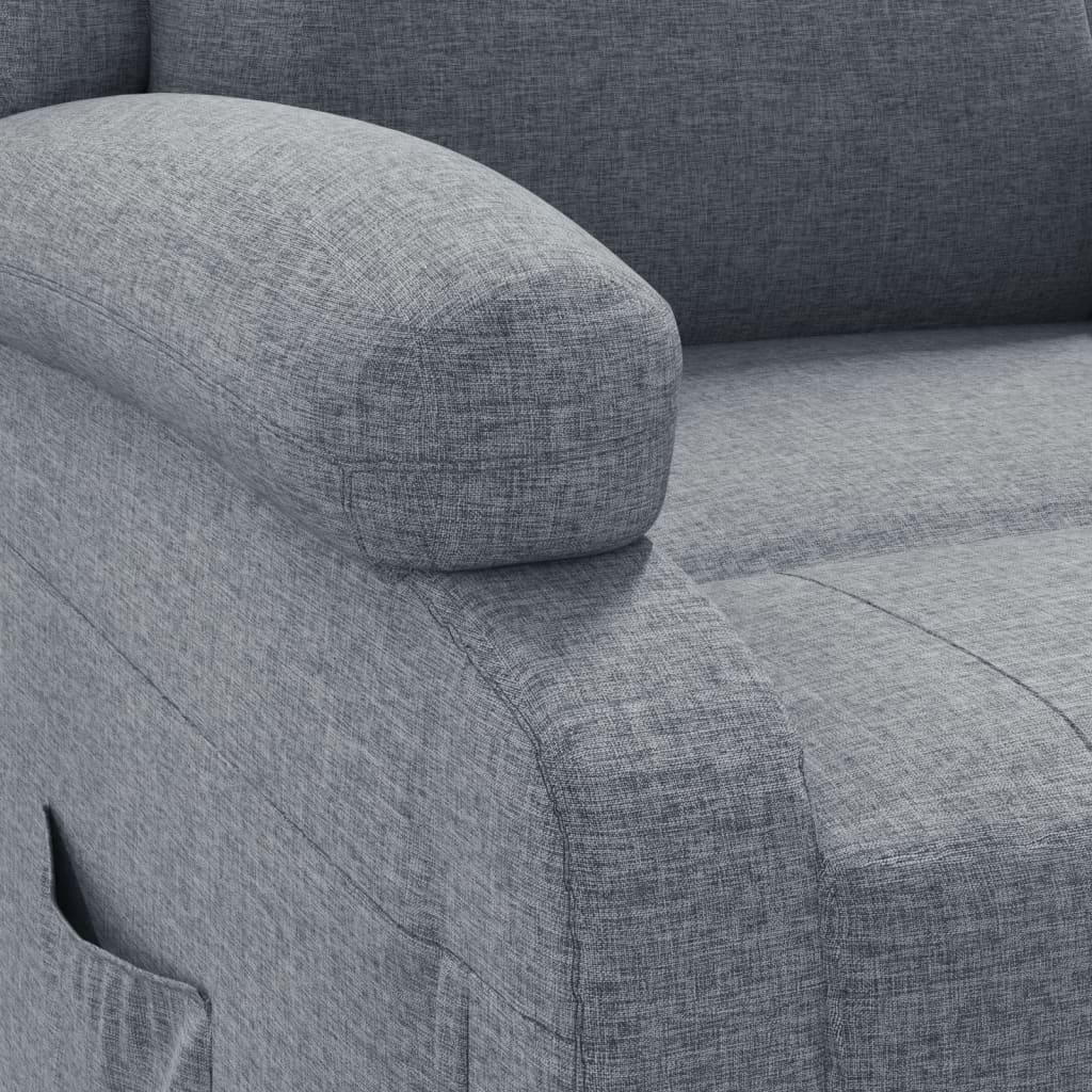 Fotoliu rabatabil, gri deschis, material textil