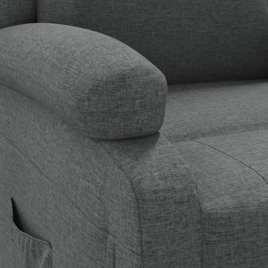 Fotoliu rabatabil, gri închis, material textil