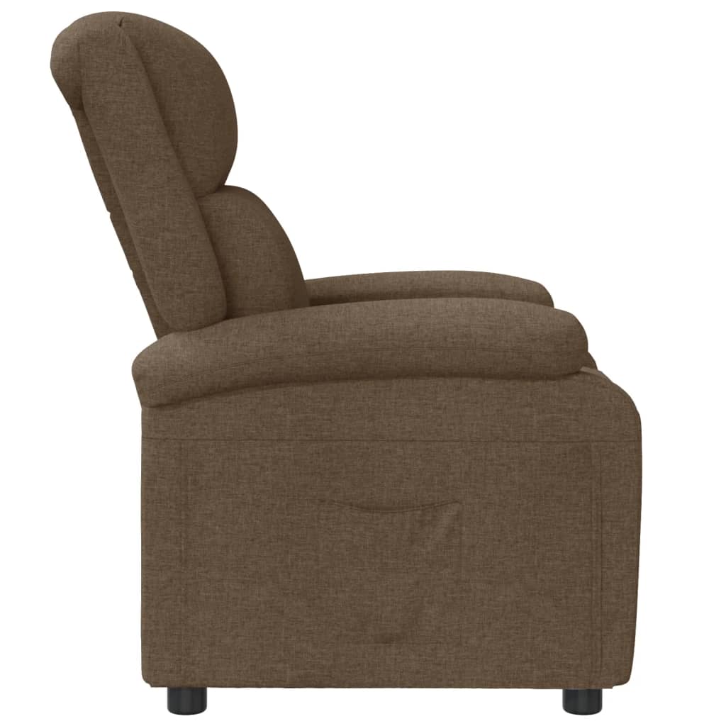 Fotoliu rabatabil, maro, material textil