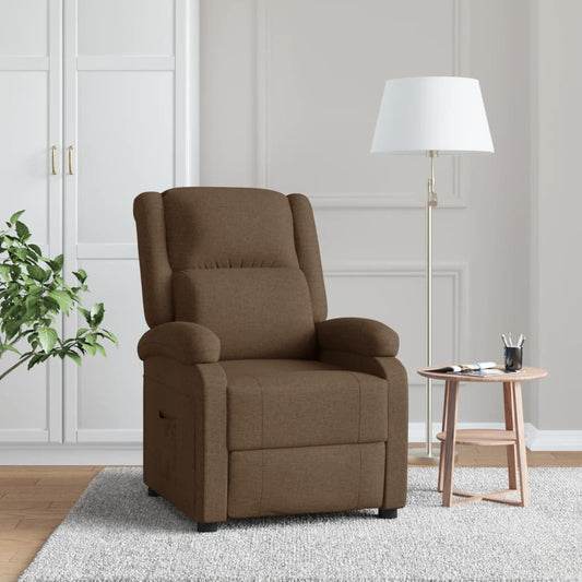 Fotoliu rabatabil, maro, material textil