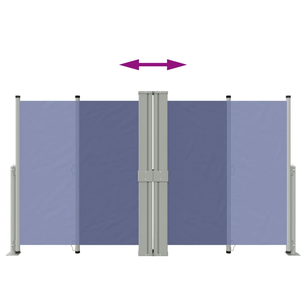 Copertina laterală retractabilă, albastru, 140x1200 cm