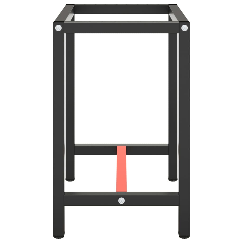 Cadru banc de lucru, negru mat/roșu mat, 70x50x79 cm, metal