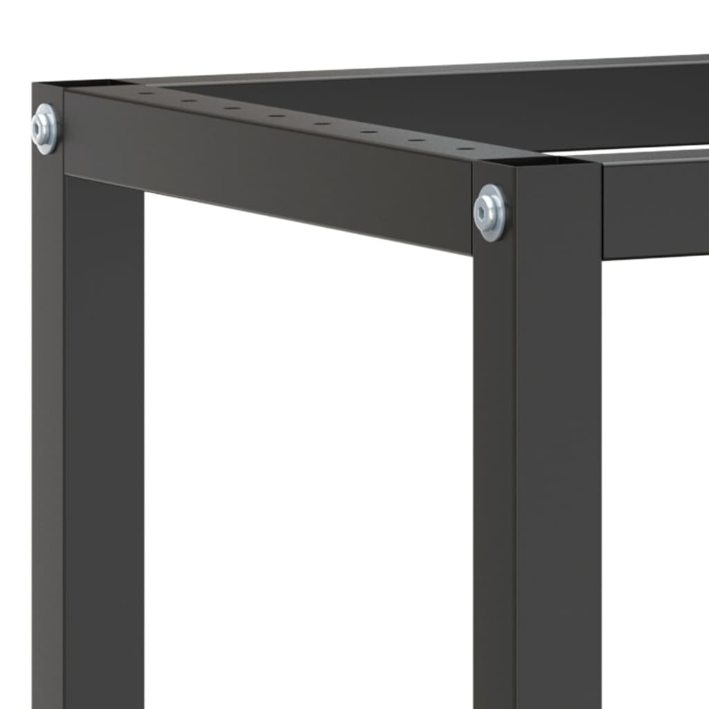 Cadru banc de lucru, negru mat/roșu mat, 70x50x79 cm, metal