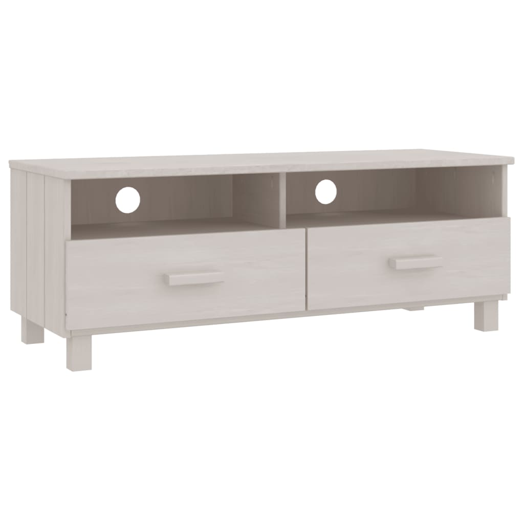 "HAMAR" TV cabinet, white, 106x40x40 cm, solid pine wood