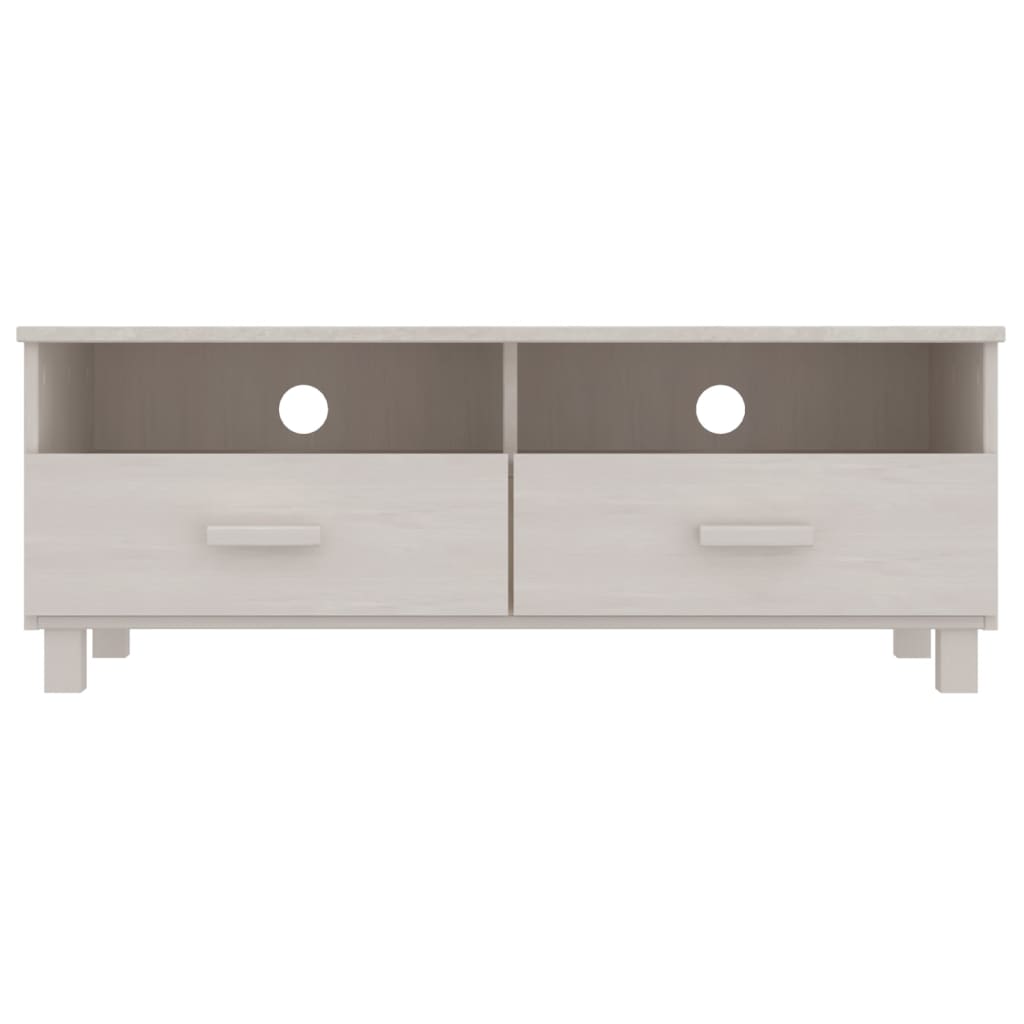 "HAMAR" TV cabinet, white, 106x40x40 cm, solid pine wood