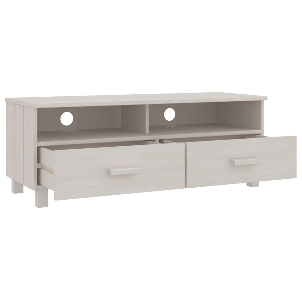 "HAMAR" TV cabinet, white, 106x40x40 cm, solid pine wood