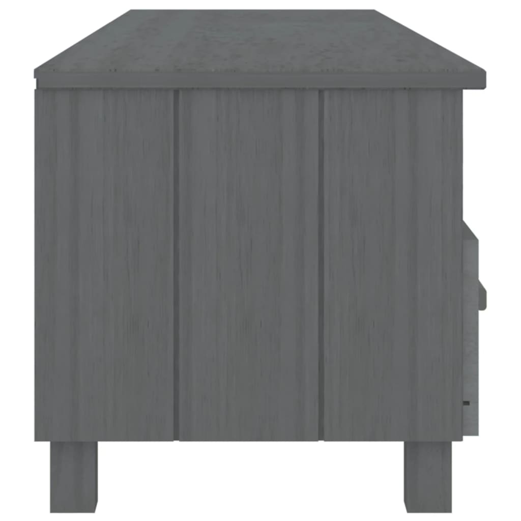 "HAMAR" TV cabinet, dark grey, 158x40x40 cm, solid pine wood