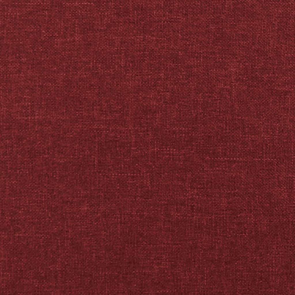 Taburet, roșu vin, 45x29,5x35 cm, material textil