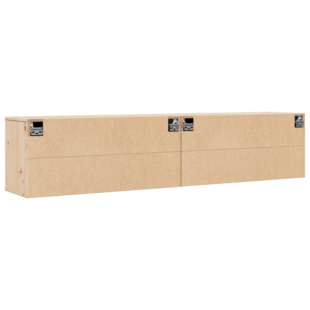 Dulapuri de perete 2 buc. 80x30x35 cm, lemn masiv de pin