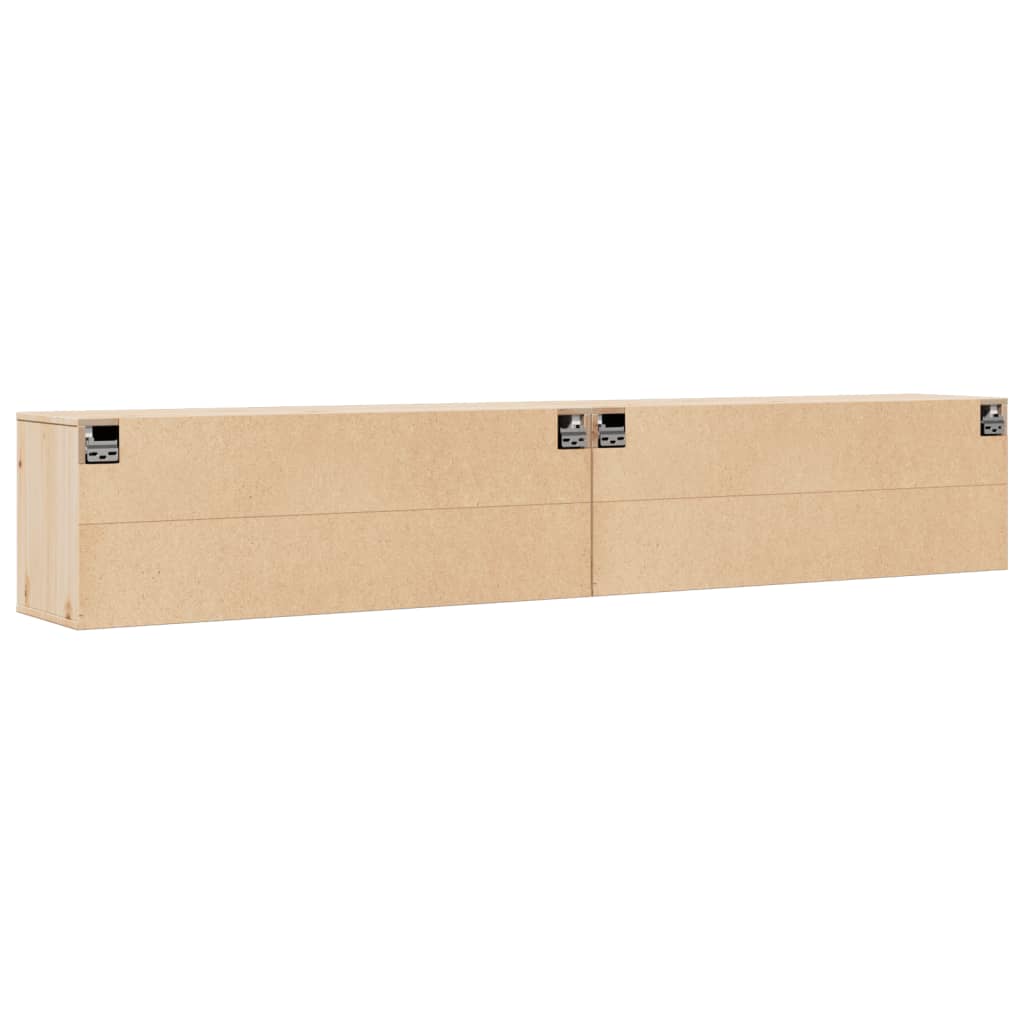 Dulapuri de perete 2 buc.,100x30x35 cm, lemn masiv de pin