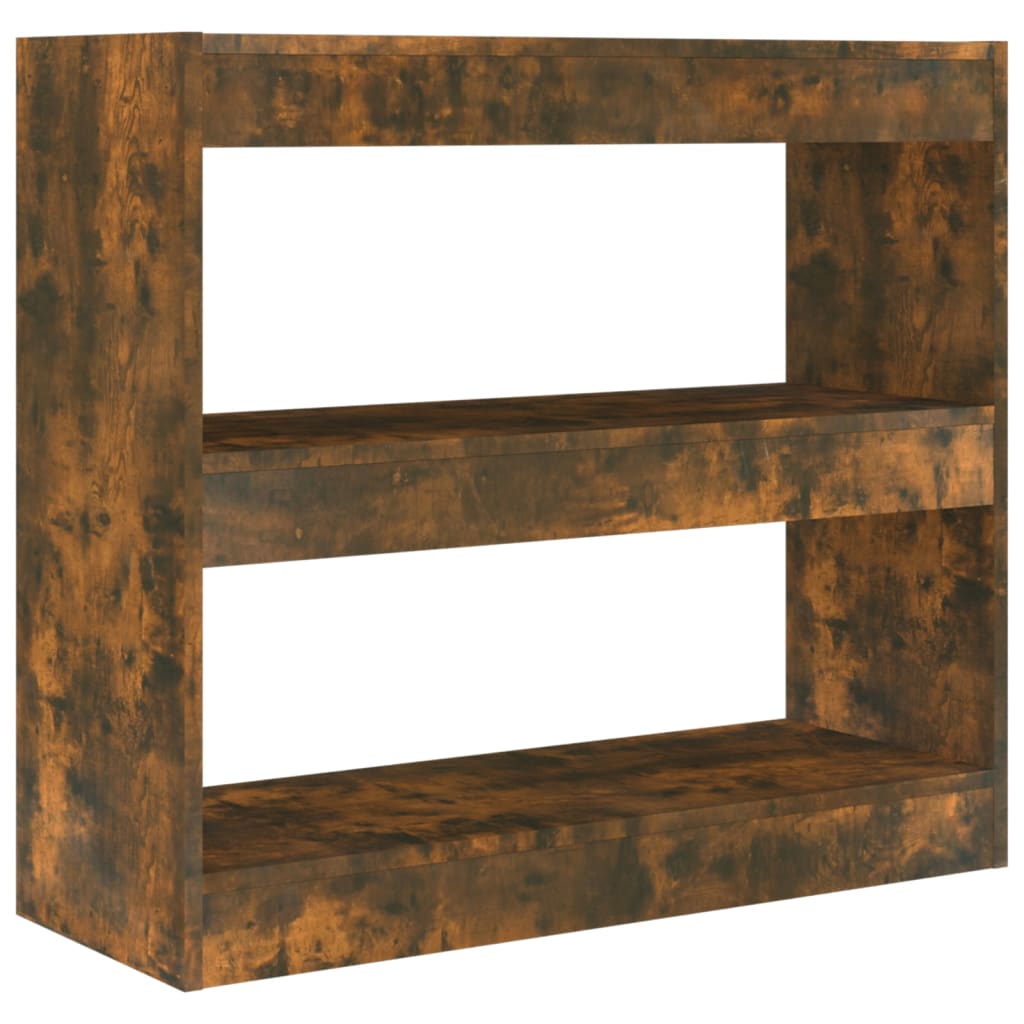 Bibliotecă/Separator cameră, stejar fumuriu, 80x30x72 cm, PAL