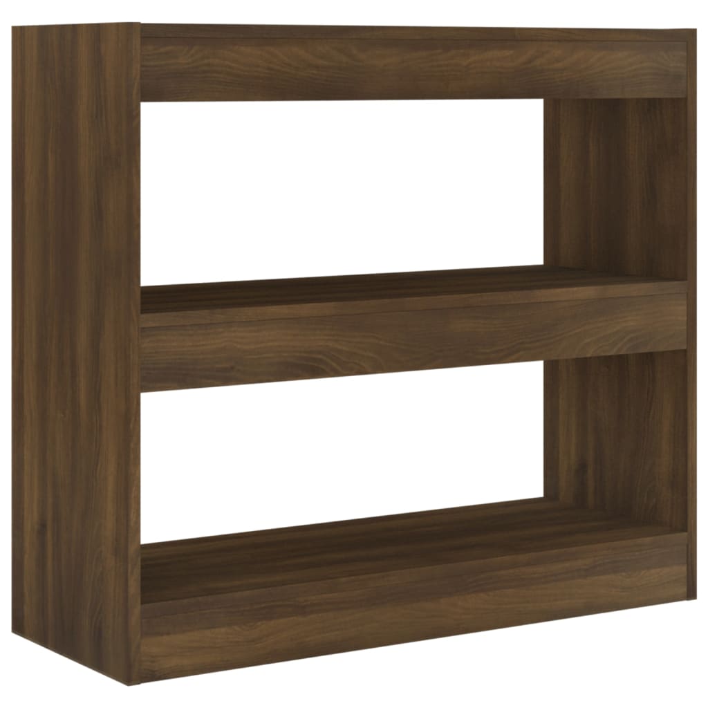 Bibliotecă/Separator cameră, stejar maro, 80x30x72 cm, PAL