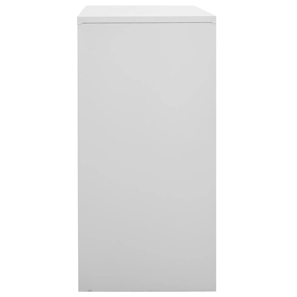 Dulapuri vestiar, 2 buc., gri deschis, 90x45x92,5 cm, oțel