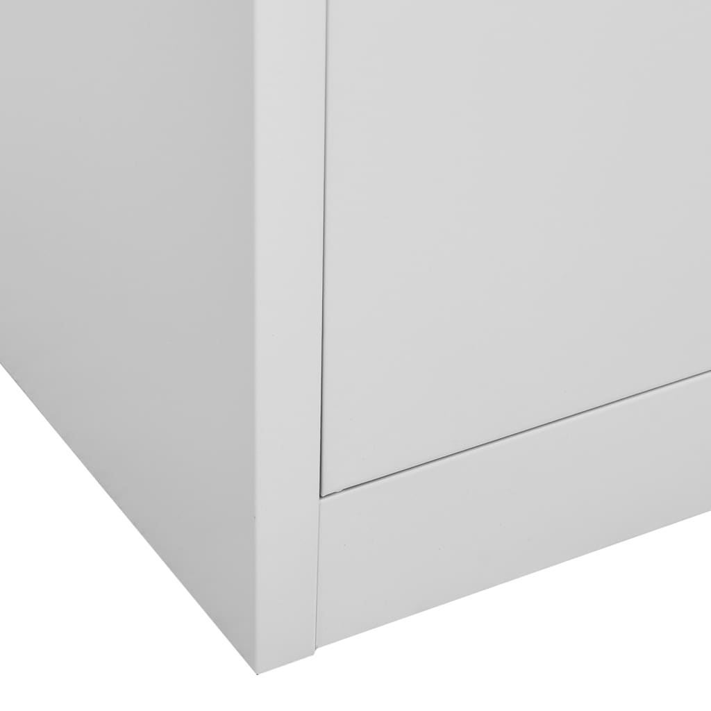 Dulapuri vestiar, 2 buc., gri deschis, 90x45x92,5 cm, oțel