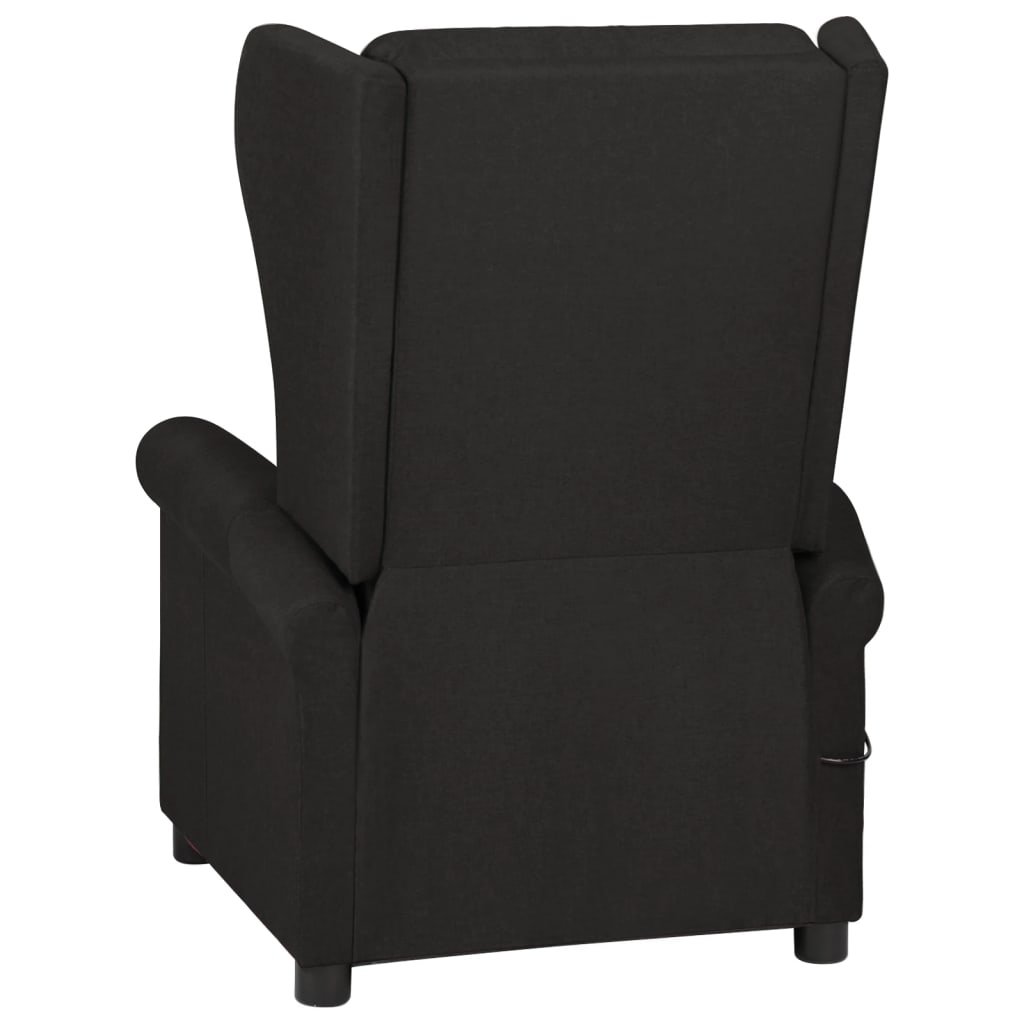 Fotoliu rabatabil, negru, material textil