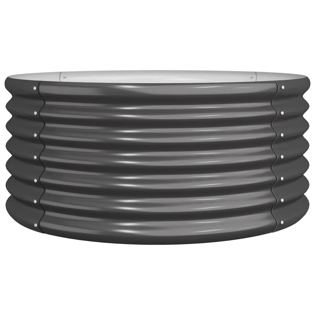 Jardinieră antracit 80x80x36 cm oțel vopsit electrostatic