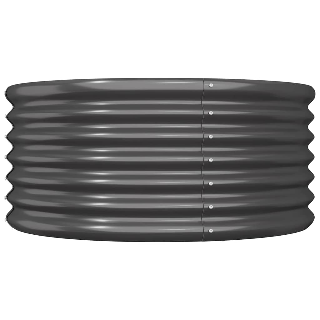 Jardinieră antracit 80x80x36 cm oțel vopsit electrostatic