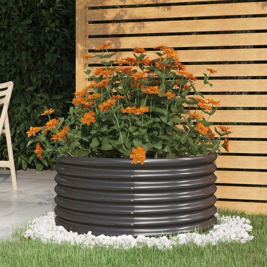 Jardinieră antracit 80x80x36 cm oțel vopsit electrostatic