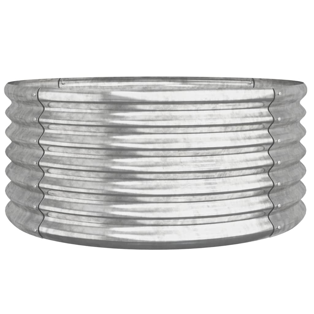Jardinieră argintiu 80x80x36 cm oțel vopsit electrostatic