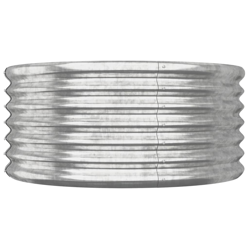 Jardinieră argintiu 80x80x36 cm oțel vopsit electrostatic