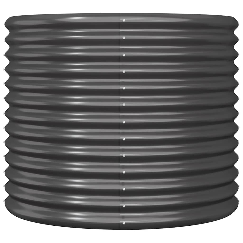 Jardinieră antracit 80x80x68 cm oțel vopsit electrostatic