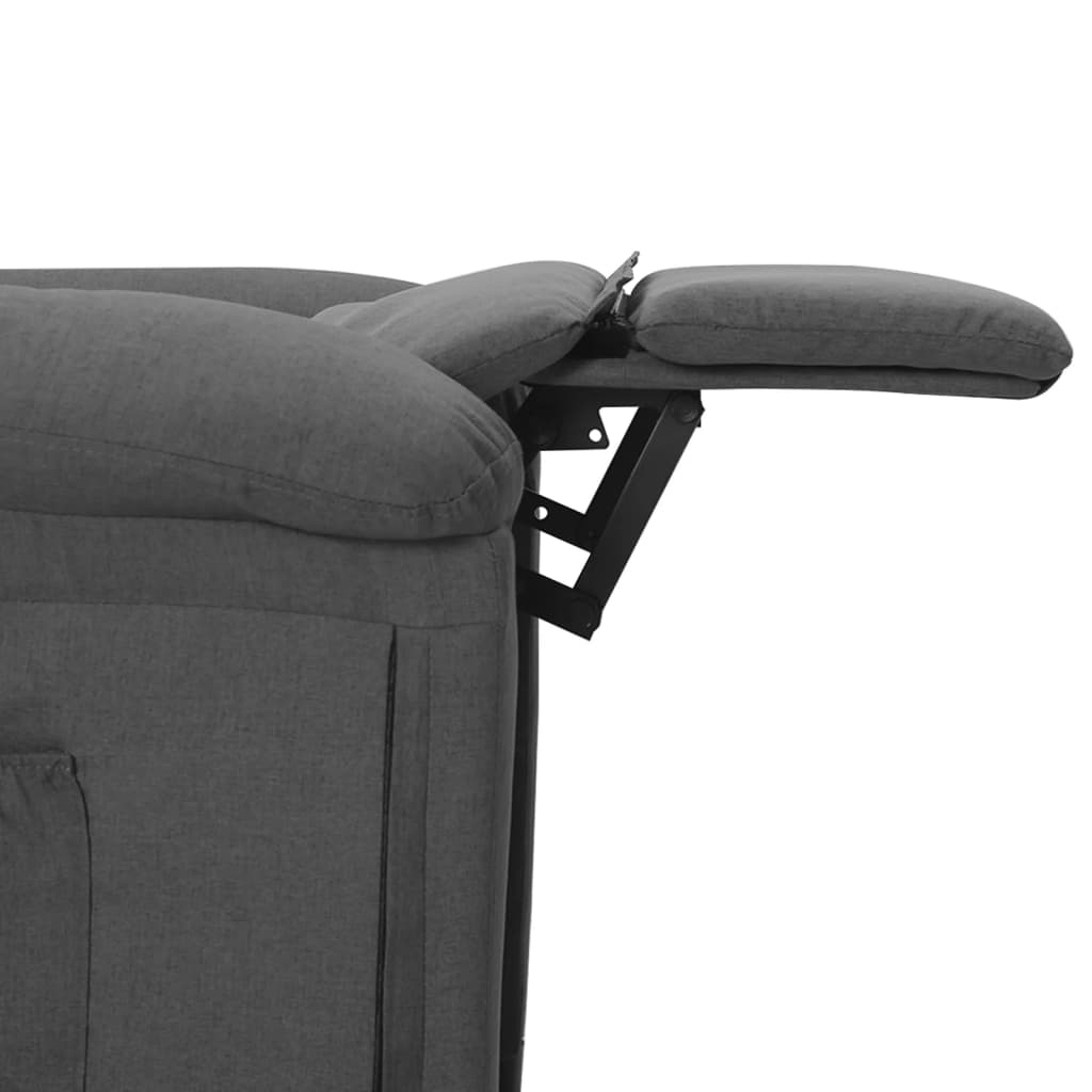 Fotoliu rabatabil, gri închis, material textil