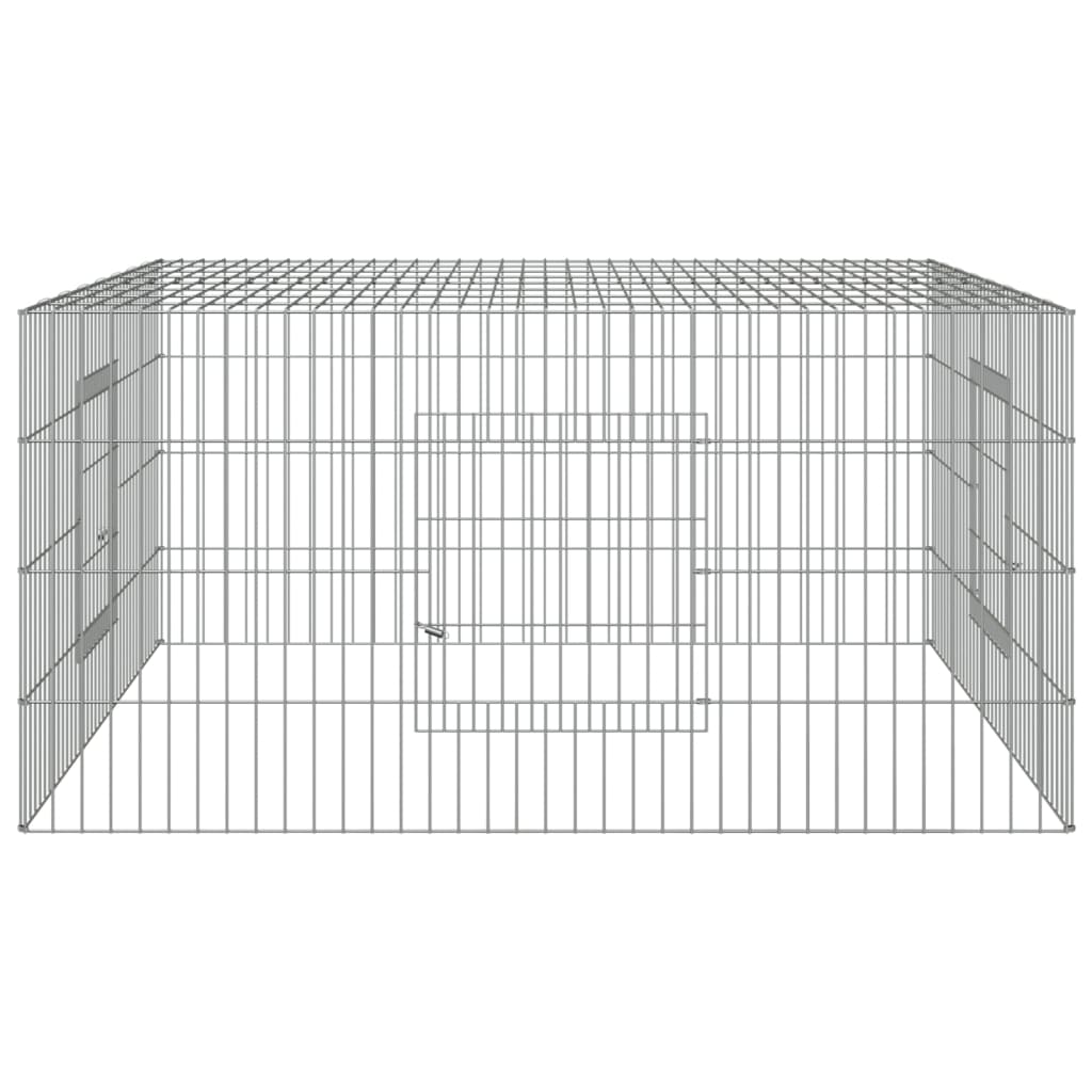 Cușcă pentru iepuri, 110x110x55 cm, fier galvanizat