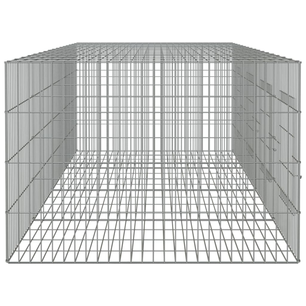 Cușcă pentru iepuri, 4 panouri, 217x79x54 cm, fier galvanizat