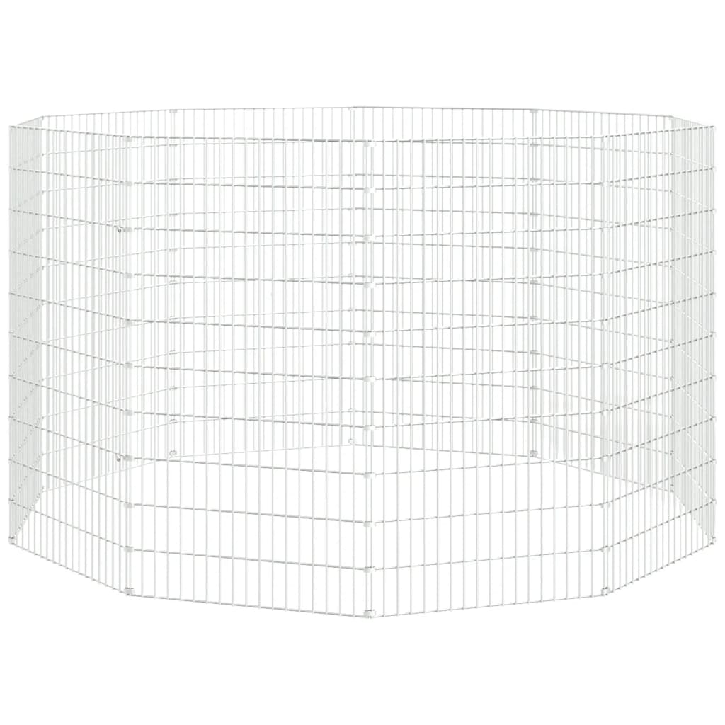 Adăpost pentru animale cu 10 panouri, 54x100 cm fier galvanizat