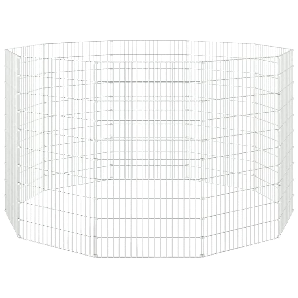 Adăpost pentru animale cu 10 panouri, 54x100 cm fier galvanizat