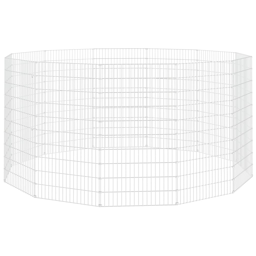 Adăpost pentru animale cu 12 panouri, 54x100 cm fier galvanizat