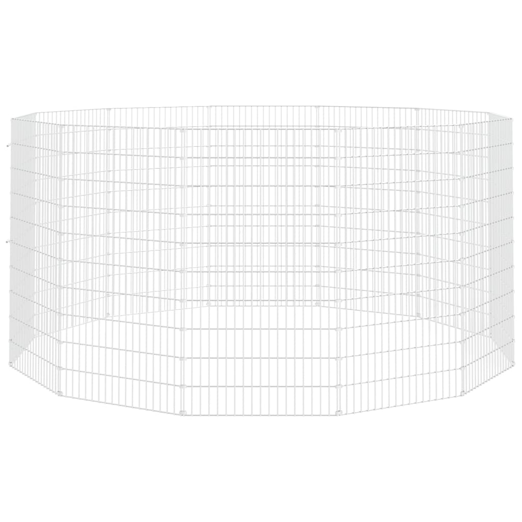 Adăpost pentru animale cu 12 panouri, 54x100 cm fier galvanizat