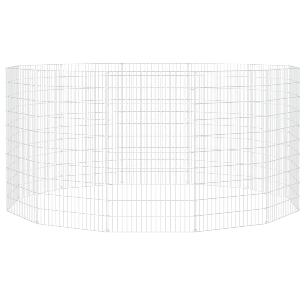 Adăpost pentru animale cu 12 panouri, 54x100 cm fier galvanizat