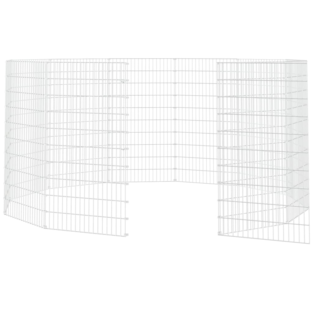 Adăpost pentru animale cu 12 panouri, 54x100 cm fier galvanizat