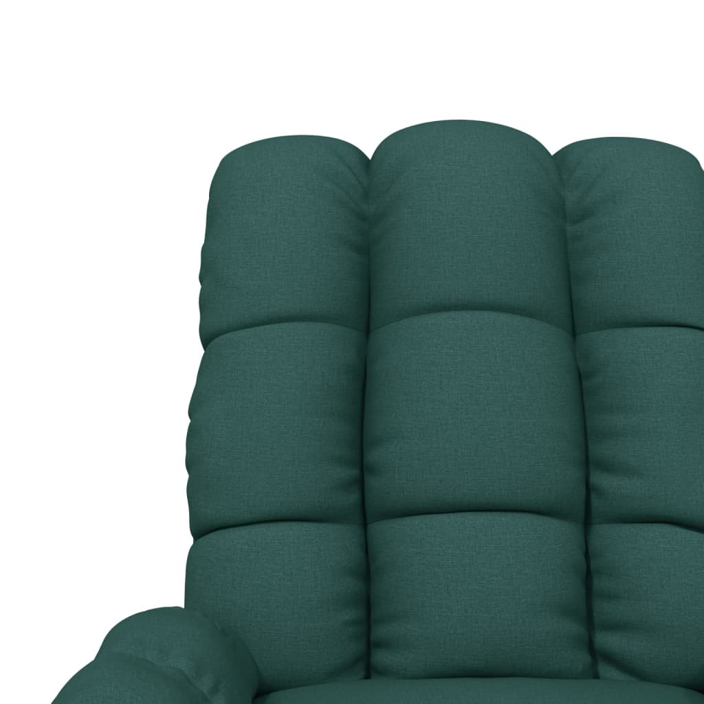 Fotoliu rabatabil, verde închis, material textil