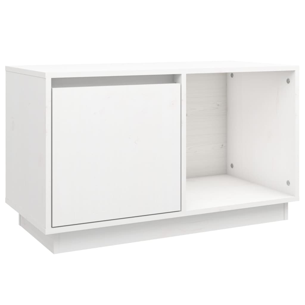 TV sideboard, white, 74x35x44 cm, solid pine wood
