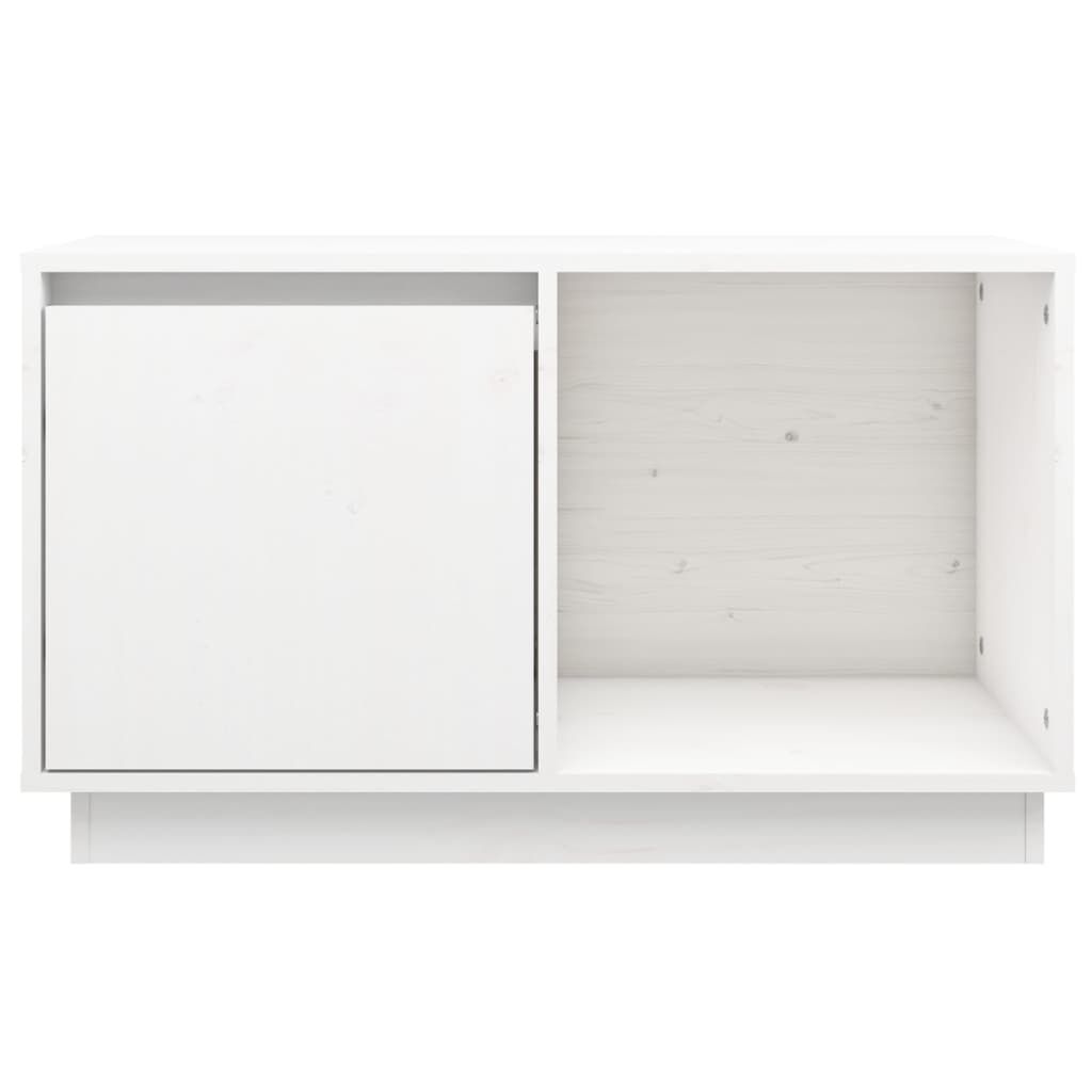 TV sideboard, white, 74x35x44 cm, solid pine wood