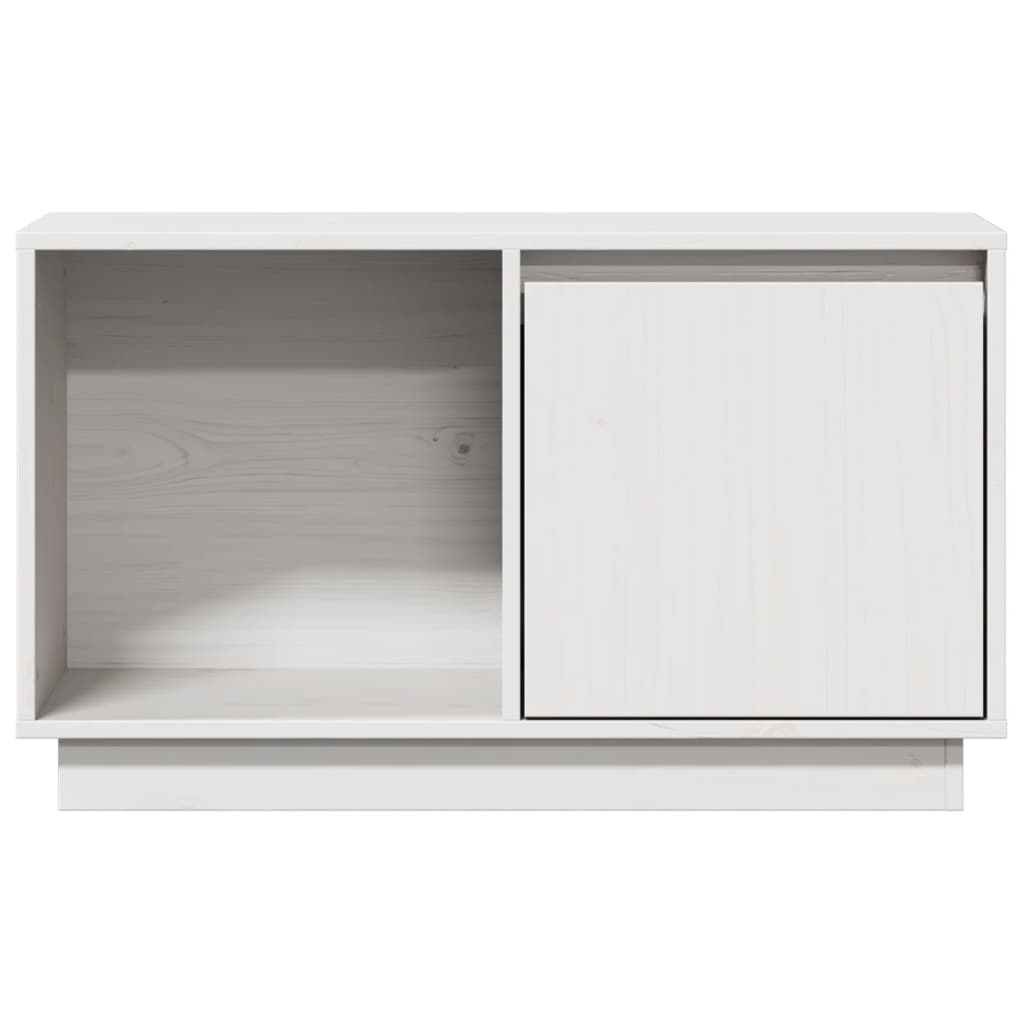 TV sideboard, white, 74x35x44 cm, solid pine wood